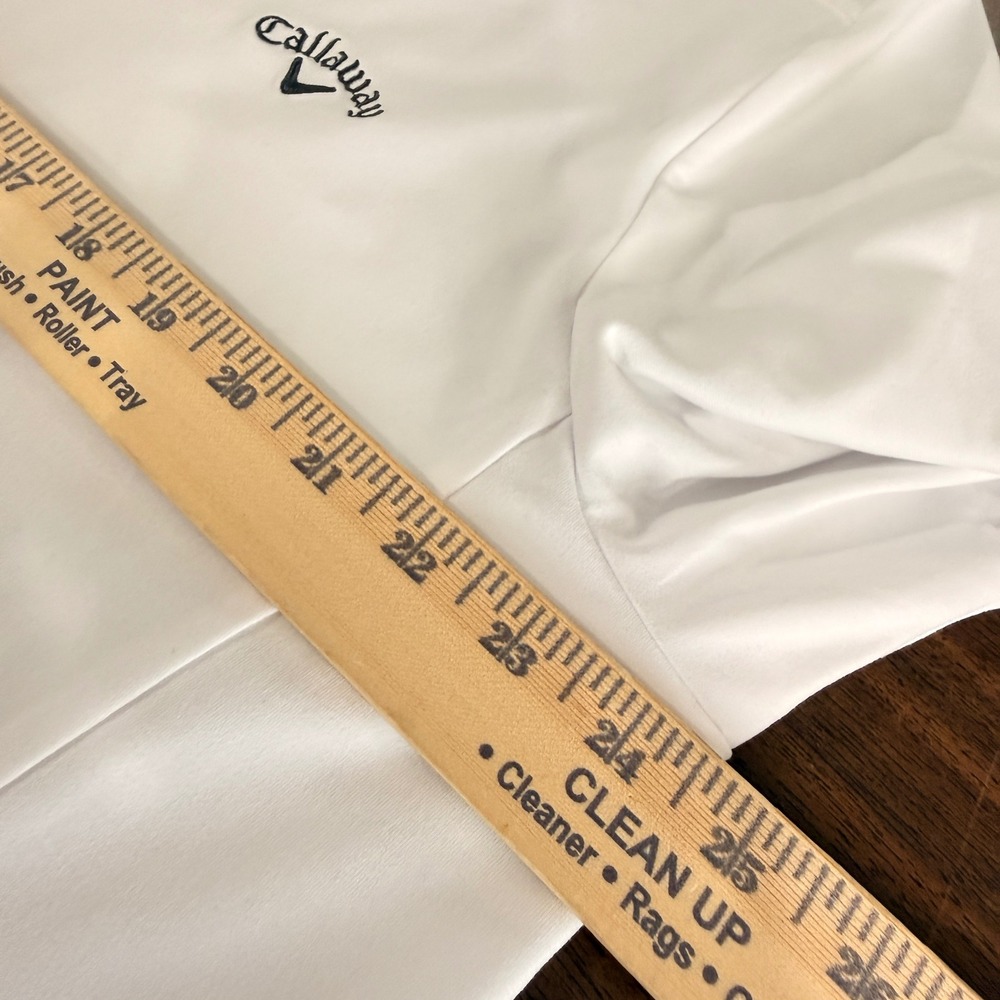 NEW Callaway Opti-Dri 1/4 Zip Pullover Mens XL Bright White‎ Hydrofuge Golf UPF - Picture 8 of 13
